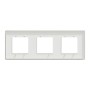 Тройна рамка Unica Deco бял/мед, Schneider Electric NU600642