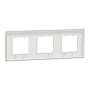Тройна рамка Unica Deco бял/мед, Schneider Electric NU600642