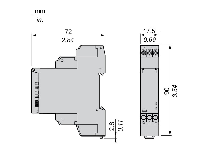 Schneider Electric RE17RMMU - Harmony Timer Relays - Harmony, Модулно реле за време, 8 A, 1 CO, 1 s..100 h, мултифункционално, 24 V DC / 24...240 V AC/DC