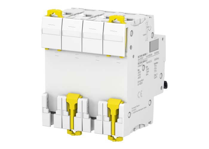 Schneider Electric A9F74406 - Acti 9 iC60 N (10 kA) - Миниатюрен автоматичен прекъсвач - 4P - 6A - крива C