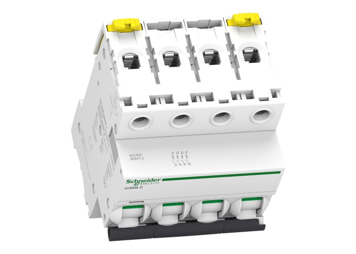 Schneider Electric A9F74406 - Acti 9 iC60 N (10 kA) - Миниатюрен автоматичен прекъсвач - 4P - 6A - крива C