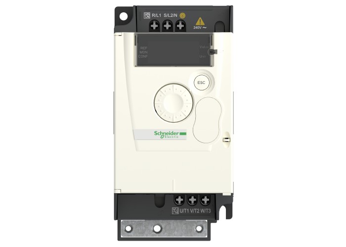 Schneider Electric ATV12H055M2 - Altivar 12 - Честотен регулатор ATV12 - 0.55kW - 0.75hp - 200..240V - еднофазен- с радиатор