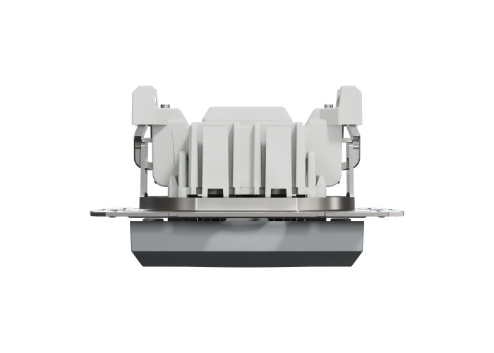 Еднополючен ключ с глим-лампа, 10AX безвинтов монтаж, стомана, Asfora, Schneider Electric EPH1400162
