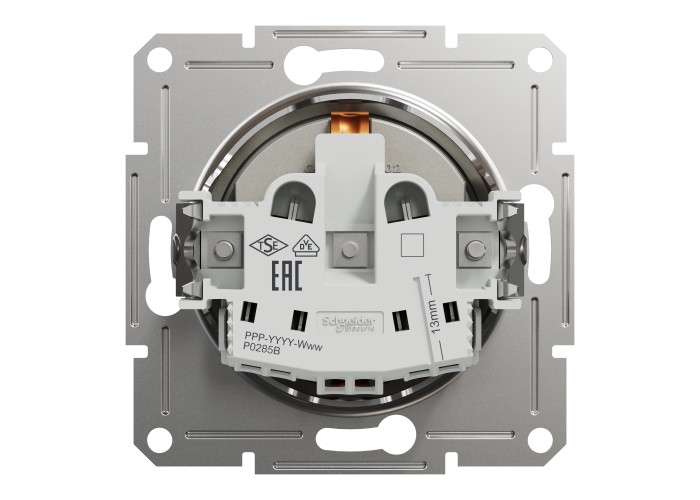 Единичен контактен излаз шуко, 16A, бронз, Asfora, Schneider Electric EPH2900169