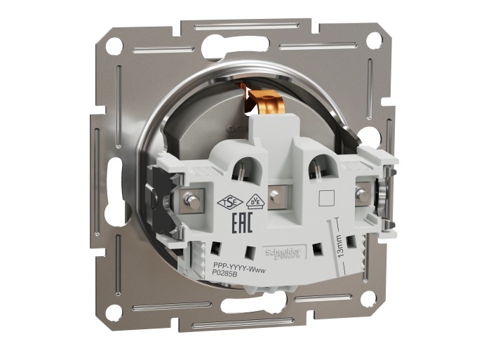 Единичен контактен излаз шуко, 16A, бронз, Asfora, Schneider Electric EPH2900169