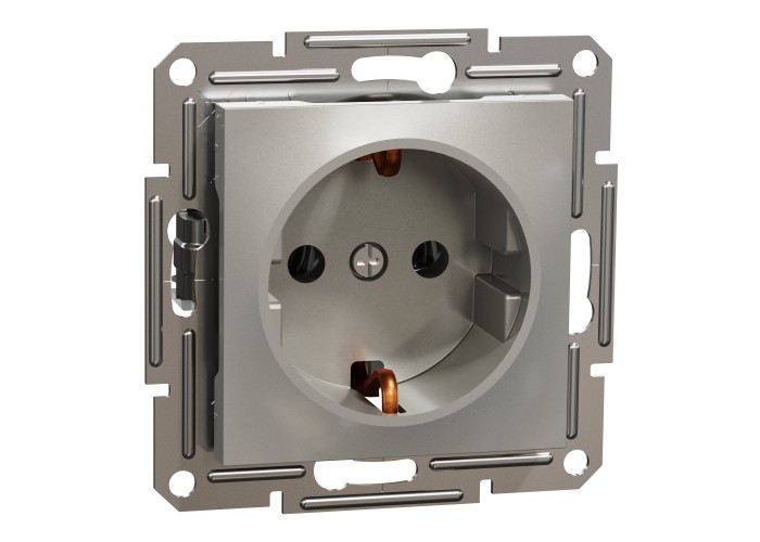 Единичен контактен излаз шуко, 16A, бронз, Asfora, Schneider Electric EPH2900169