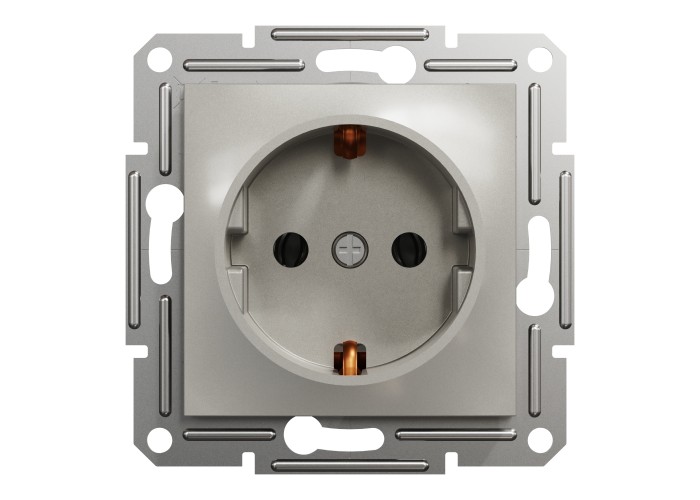 Единичен контактен излаз шуко, 16A, бронз, Asfora, Schneider Electric EPH2900169