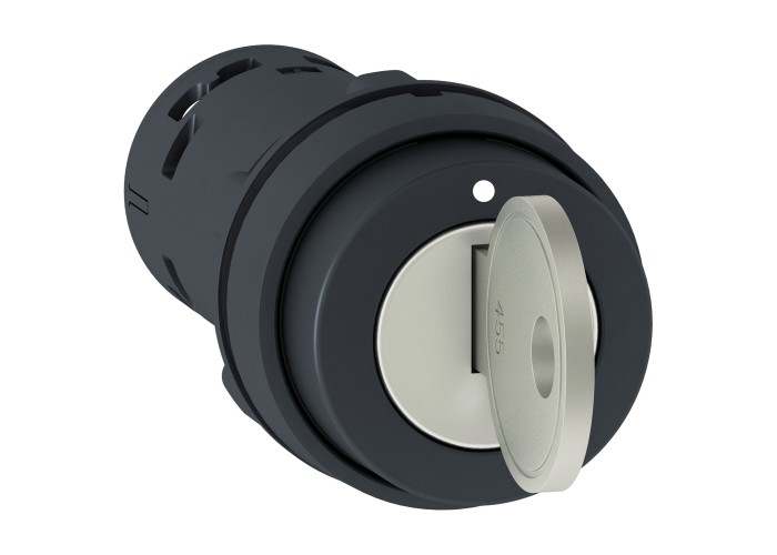 Schneider Electric XB7NG33 - Harmony XB7 - Селекторен превключвател с ключ 455, Ø 22, 3 позиции със задържане, 2NO