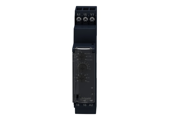 Schneider Electric RE17RMMU - Harmony Timer Relays - Harmony, Модулно реле за време, 8 A, 1 CO, 1 s..100 h, мултифункционално, 24 V DC / 24...240 V AC/DC