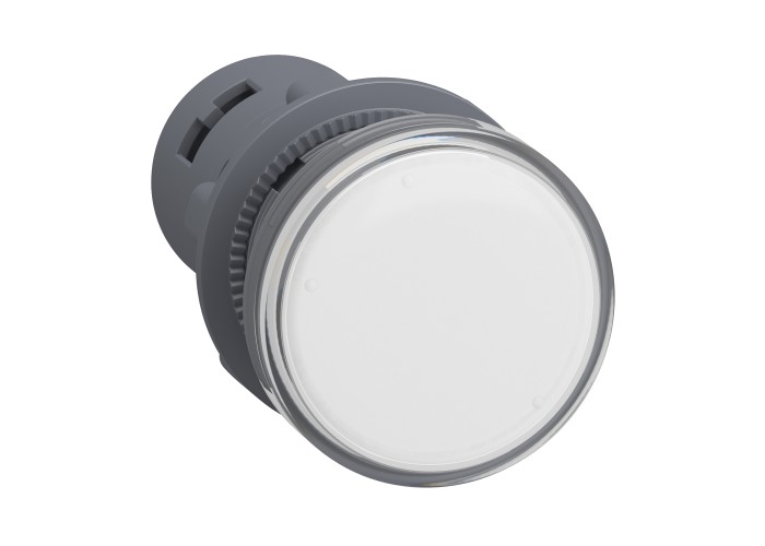Сигнална лампа за машини, пластмаса, бял, Ø22, вграден LED, винтови клеми, 110 V AC/DC, Easy Harmony XA2 Schneider Electric XA2EVF1LC