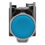 Schneider Electric XB4BA61 - Harmony XB4 - Бутон, метален, равен, син, 22 мм, пружинно връщане, без маркировка, 1 NO