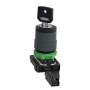 Schneider Electric XB5AG21 - Harmony XB5 - Селекторен превключвател с ключ 455, пластмаса, черен, 22мм, 2 позиции, със задържане, 1 NO