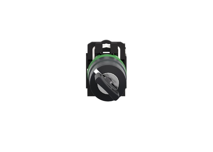 Schneider Electric XB5AG21 - Harmony XB5 - Селекторен превключвател с ключ 455, пластмаса, черен, 22мм, 2 позиции, със задържане, 1 NO