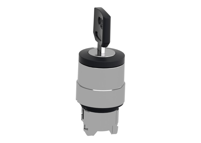 Schneider Electric ZB4BG3 - Harmony XB4 - Глава за превключвател с ключ, Ø22, 3-позиции със задържане, ключ 455