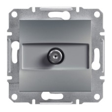 SAT розетка крайна 1db, стомана, Asfora, Schneider Electric EPH3700162