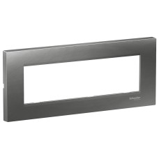 Easy Styl Easy Styl, cover frame, 7 modules, smoky grey, Schneider Electric LMR7267006