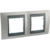 Disabled Schneider Electric MGU66.004.239 - Unica - Декоративна рамка Unica Top двойна никел мат/графит