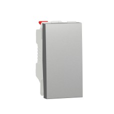 Бутон 10А, 1 модул, алуминий, New Unica, Schneider Electric NU310630