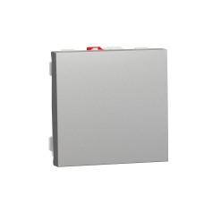 Еднополюсен ключ 10 А, 2 модула, алуминий, New Unica, Schneider Electric NU320130