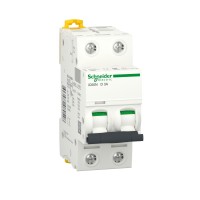 Schneider Electric A9F75203 - Acti 9 iC60 N (10 kA) - Миниатюрен автоматичен прекъсвач - 2P - 3A - крива D