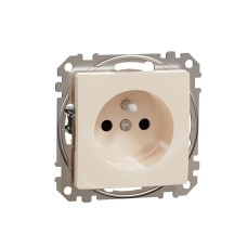 Контакт Френски стандарт, бежов, Schneider Electric SDD112012 Sedna Design & Elements