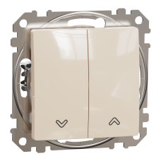 Бутон за ролетни щори 10A, бежов, Schneider Electric SDD112114 Sedna Design & Elements