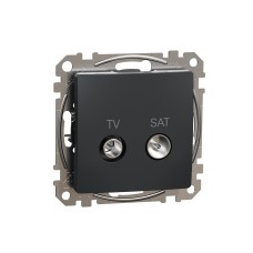TV/SAT розетка 4db, Sedna, антрацит, Schneider Electric SDD114471S Sedna Design & Elements