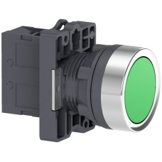 Schneider Electric XA2EA31 - Easy Harmony XA2 - Easy Harmony XA2E, бутон, пластмаса, вграден, зелен, Ø22, с пружинно връщане, без маркировка, 1 NO