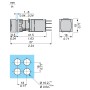 Светещ бутон, Harmony XB6, Schneider Electric XB6CW4B5B