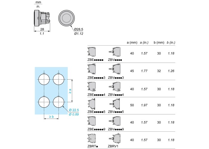 Глава за бутон, метален, зелена, 22 мм, пружинно връщане, Harmony XB4, Schneider Electric ZB4BA3
