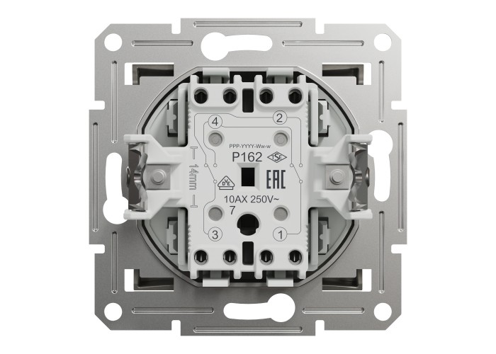 Кръстат ключ, 10AX безвинтов монтаж, бронз, Asfora, Schneider Electric EPH0500169