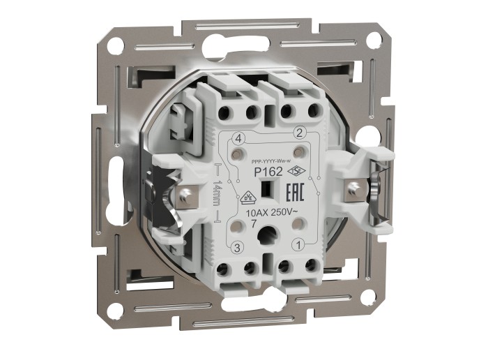 Кръстат ключ, 10AX безвинтов монтаж, бронз, Asfora, Schneider Electric EPH0500169