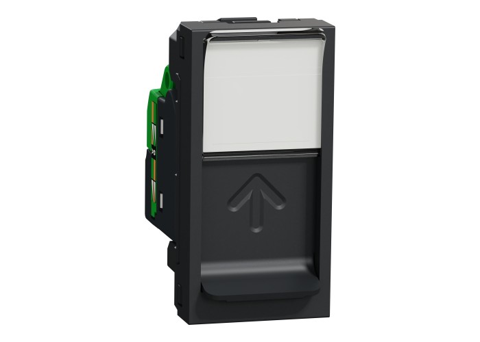 Розетка RJ45, кат. 6 UTP, 1 модул, антрацит, New Unica, Schneider Electric NU341454