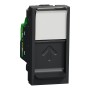Розетка RJ45, кат. 6 UTP, 1 модул, антрацит, New Unica, Schneider Electric NU341454