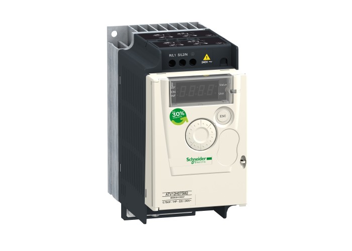 Schneider Electric ATV12H075M3 - Altivar 12 - Честотен регулатор ATV12 - 0.75kW - 1hp - 200..240V - 3ph - with heat sink