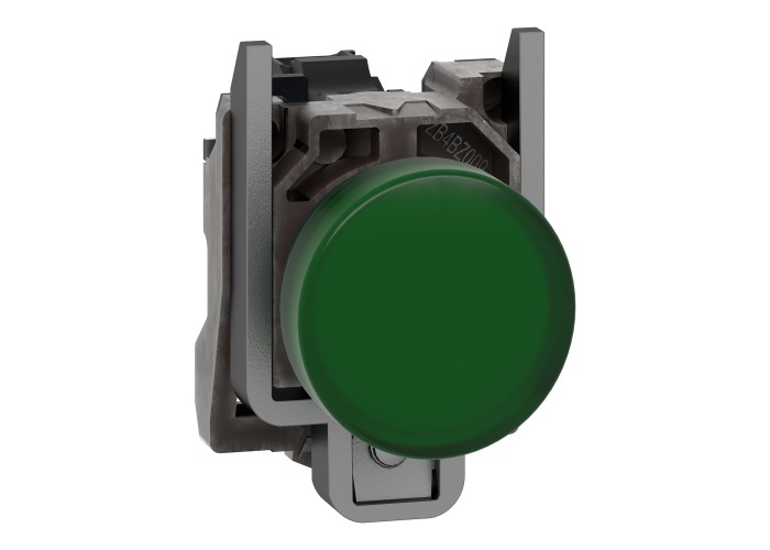 Сигнална лампа метална, зелена, 22 мм, крушка не е включена, BA9s, до 250 V, Harmony XB4 Schneider Electric XB4BV63