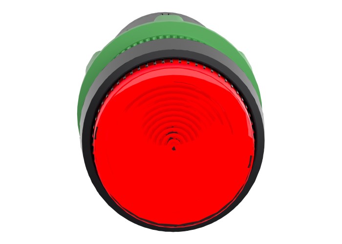 Монолитен светещ бутон - вграден LED - 22 мм, пружинно връщане - -1NC - червен, 230 V AC, 1 NC, Schneider Electric XB7NW34M2 Harmony XB7