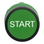 Глава за бутон, пластмасова, Ø22 зелена, пружинно връщане, маркировка "START", Harmony XB5, Schneider Electric ZB5AA333