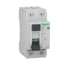 Дефектнотокова защита, 2P, 63 A, 30 mA, тип АС, Easy9 XP devices, Schneider Electric EZ9R32263