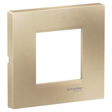 Easy Styl Easy Styl, cover frame, 2 modules, metallic beige, Schneider Electric LMR7262007