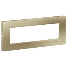 Easy Styl Easy Styl, cover frame, 7 modules, metallic beige, Schneider Electric LMR7267007