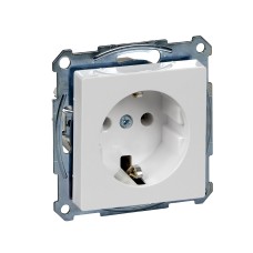 Контакт безвинтово свързване 16 А, +PiT TPb, активно бяло, Merten System M, Schneider Electric MTN2301-0325