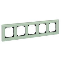 Стъклена рамка 5 модула, смарагд, Merten System M, Schneider Electric MTN404504