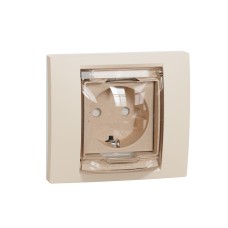 Контакт шуко IP44, винтово свързване, слонова кост, New Unica, Schneider Electric NU003744