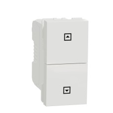 Бутон за щори 10А, 1 модул, бял, New Unica, Schneider Electric NU310718SC
