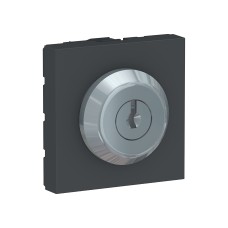 Комутатор с ключ-бутон, 3 позиции, 16А, 2 модула, антрацит, New Unica, Schneider Electric NU373154