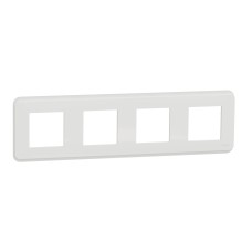 Четворна рамка Unica Pro, бял, New Unica, Schneider Electric NU400818