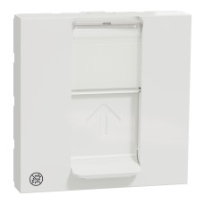 Капак за розетка RJ45 , 2 модула Keystone/Systimax, бял, Schneider Electric NU946120 New Unica