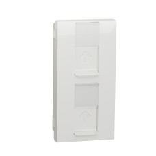 Капак за розетка RJ45 2xKeystone/Systimax 4 модула, бял, New Unica, Schneider Electric NU946218