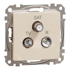 TV/R/SAT розетка 4db, Sedna, бежова, Schneider Electric SDD112481 Sedna Design & Elements